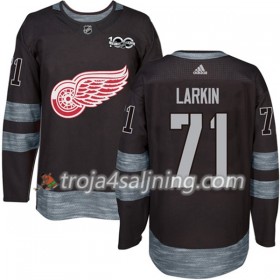 Detroit Red Wings tröja Dylan Larkin 71 1917-2017 100th Anniversary Adidas Svart Authentic - NHL Tröjor Herr